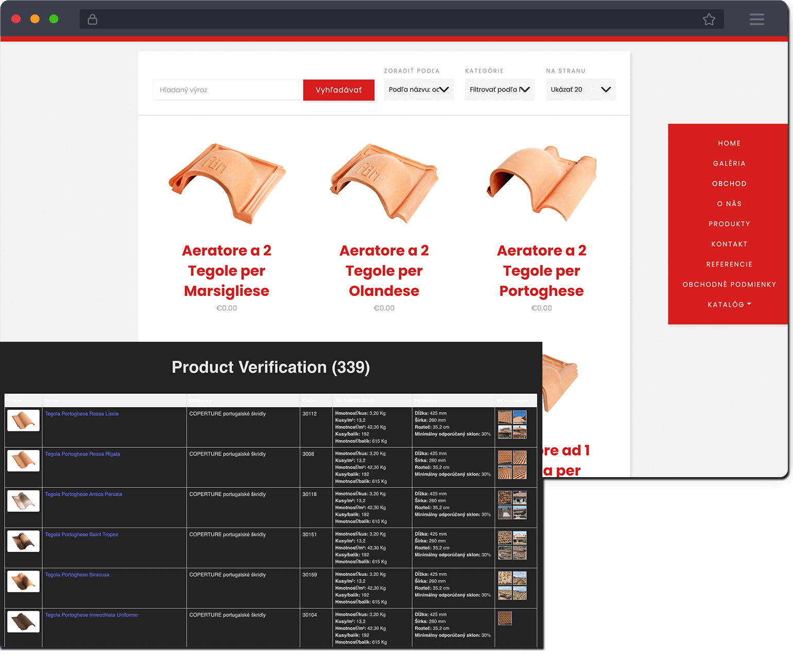 talianska krytina import produktov